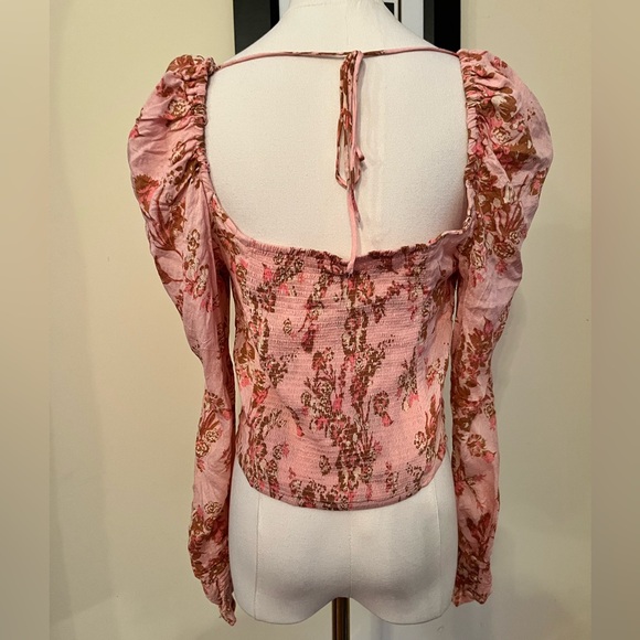 Free People Hilary‎ Pink Floral Blouse - Picture 6 of 7